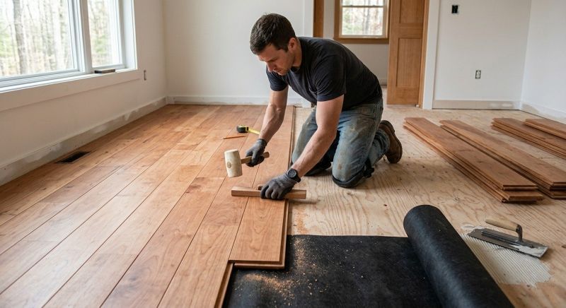 Cherry Floor Installation in Firestone, CO
